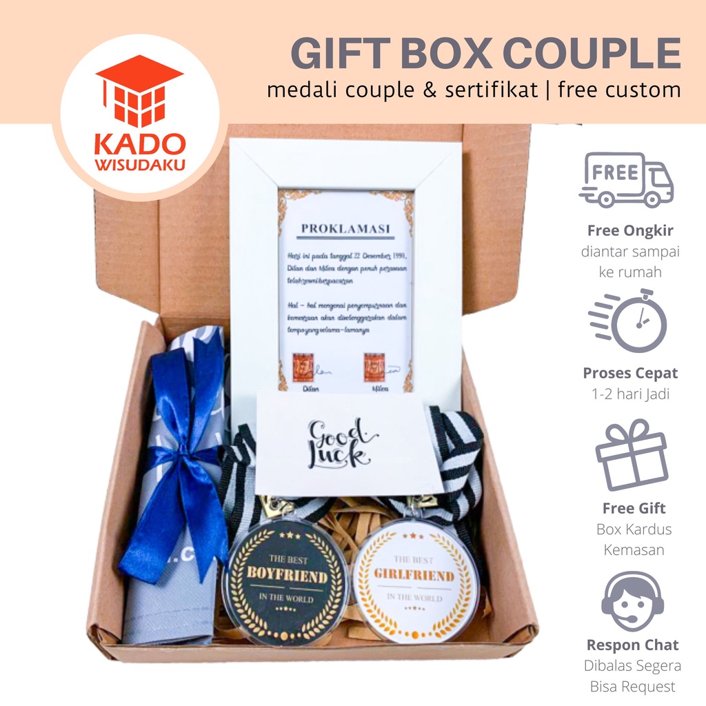

Gift Box Medali Couple dan Sertifikat Kado Anniversary