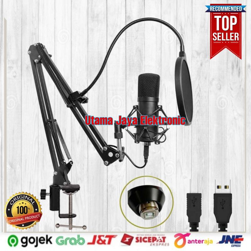 Mikrofon Yalimic Condenser Microphone+Scissor Arm Stand+Pop Filter BM-700