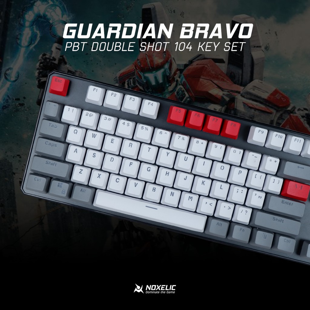 Noxelic Keycaps PBT Guardian Bravo Pasific Rim - Double Shot 104 Keyset Custom