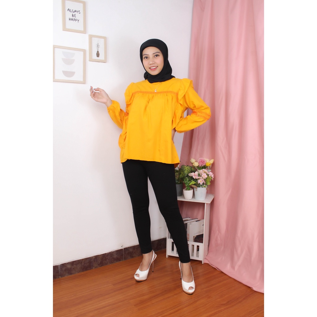 BEFAST - ZRX OOTD Blouse JEYA / SAKA BLOUSE / Blouse Wanita kekinian / Atasan Wanita Lengan Panjang / Blouse Polos Casual / Fashion Formal Wanita / Blouse Unik / Terbaru