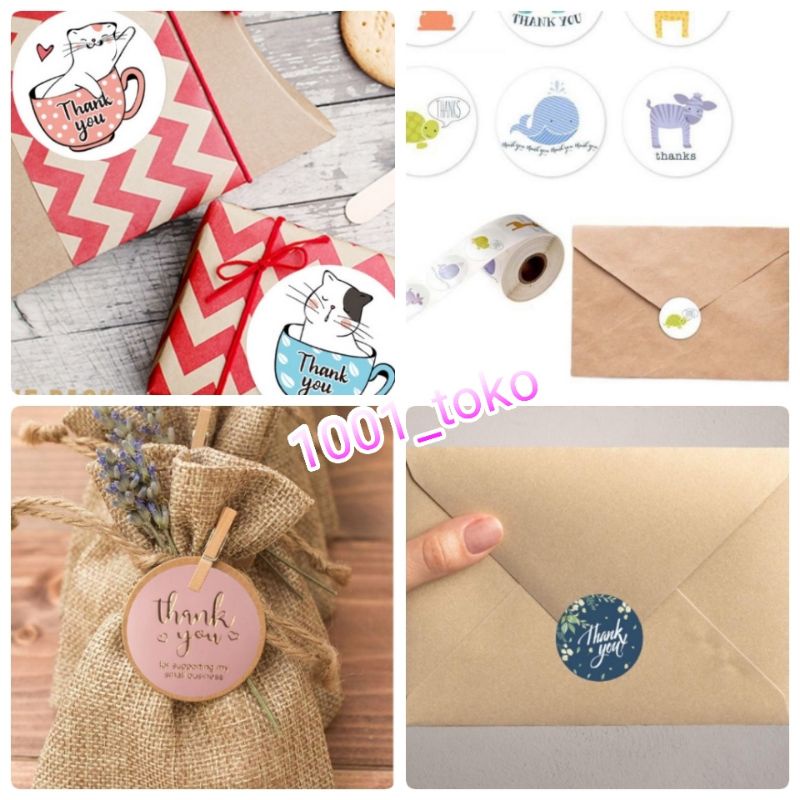 

stiker label bulat/ sticker seal thankyou