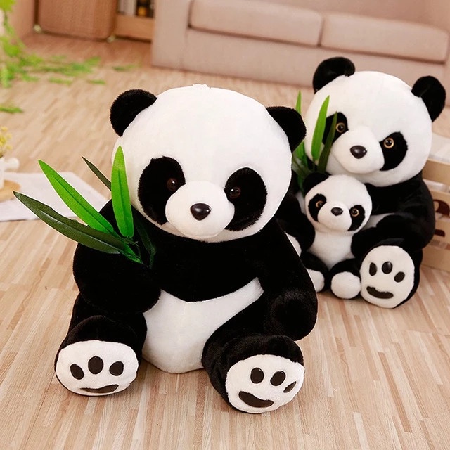 Boneka panda ukuran jumbo besar mini kecil berbulu murah bisa cod COD