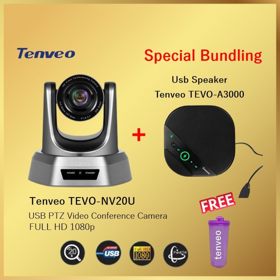 Tenveo Tevo-NV20U + Tevo-A3000 Bundling Video Conference Camera Cam