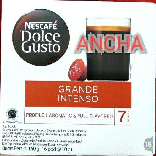 

Free Ongkir Nescafe Dolce Gusto Capsule GRANDE INTENSO Limited
