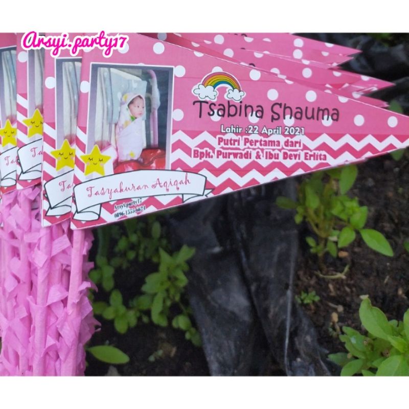 Bendera Tasyakuran Aqiqah Lucu