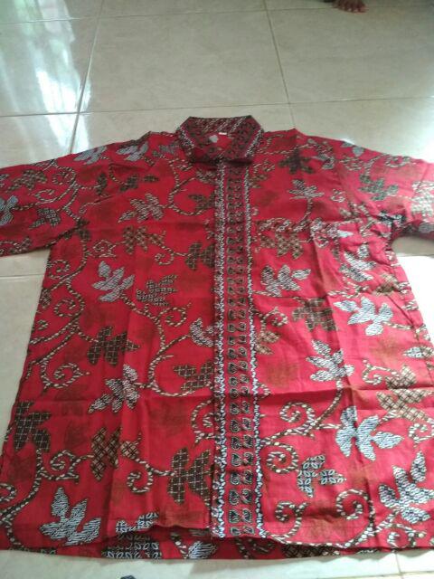 Kemeja Batik Pria Lengan Panjang Pekalongan Motif Terlaris Ready Seragam