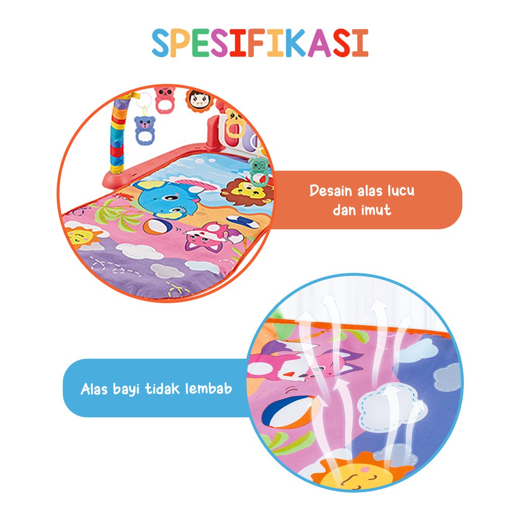 [BS] BABY GYM PLAYMATE PIANO BAYI KEYBOARD LAGU MUSIK PLAY PLAIMET PLYMAT PERLAK