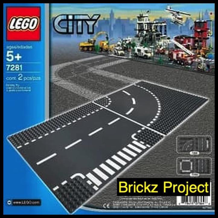 Trend Teraru Lego 7281 City - T-Junction & Curved Road Plates Spesial Edition