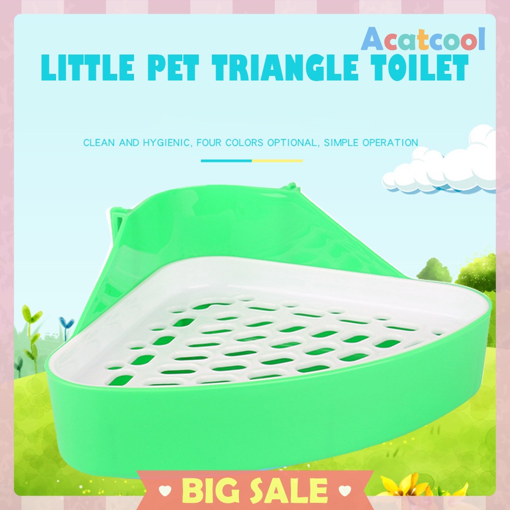 Durable Hamster Pet Cat Rabbit Toilet Rectangle Corner Clean Training Tray