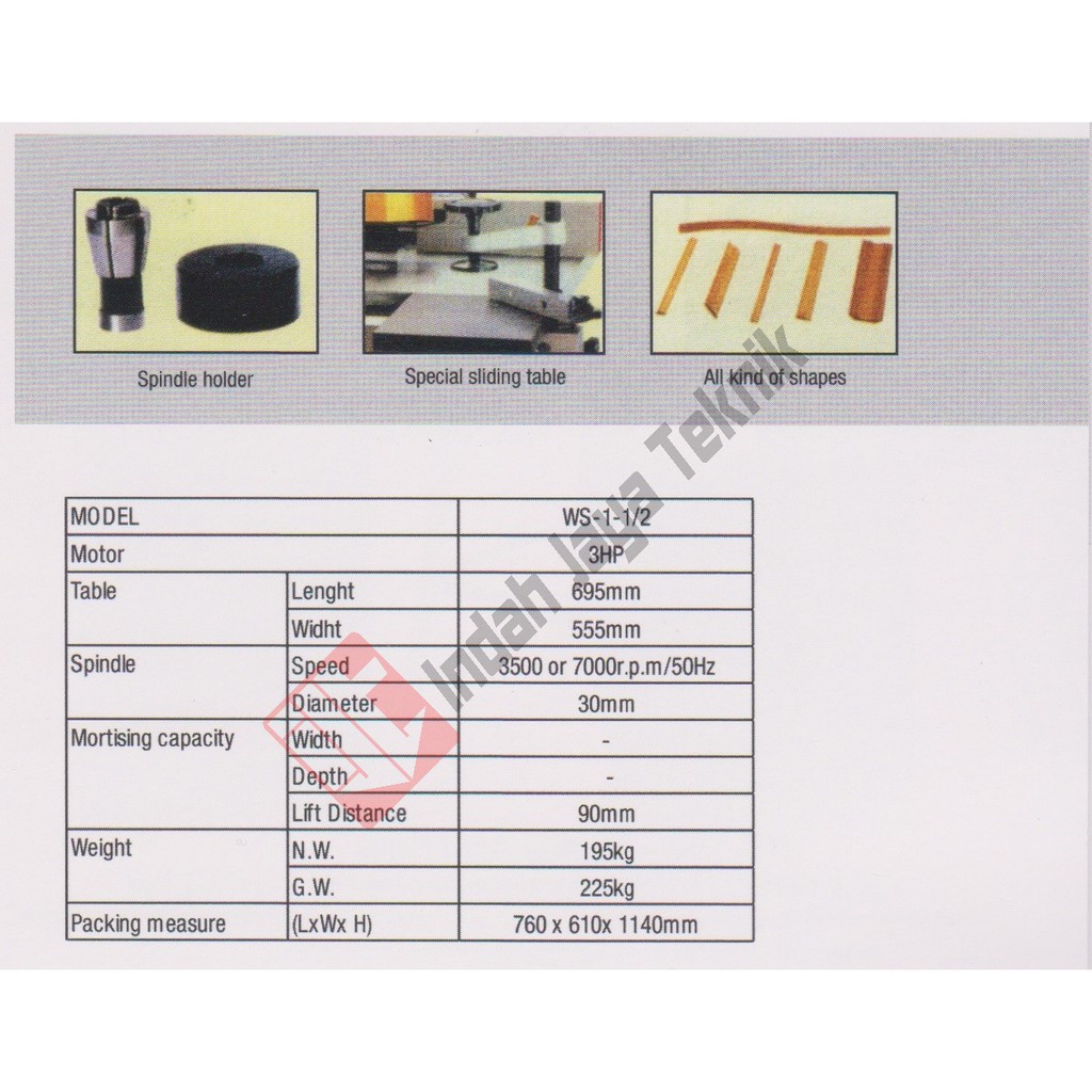 Wood Shaper 1 1/4&quot; 30mm Oscar WS-1-1/2