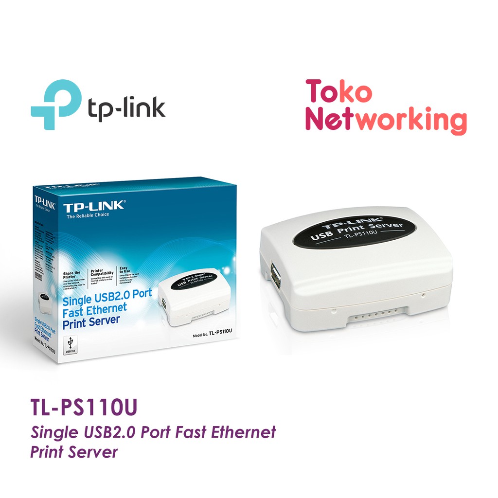 TP-LINK TL-PS110U Single USB2.0 Port Fast Ethernet Print Server