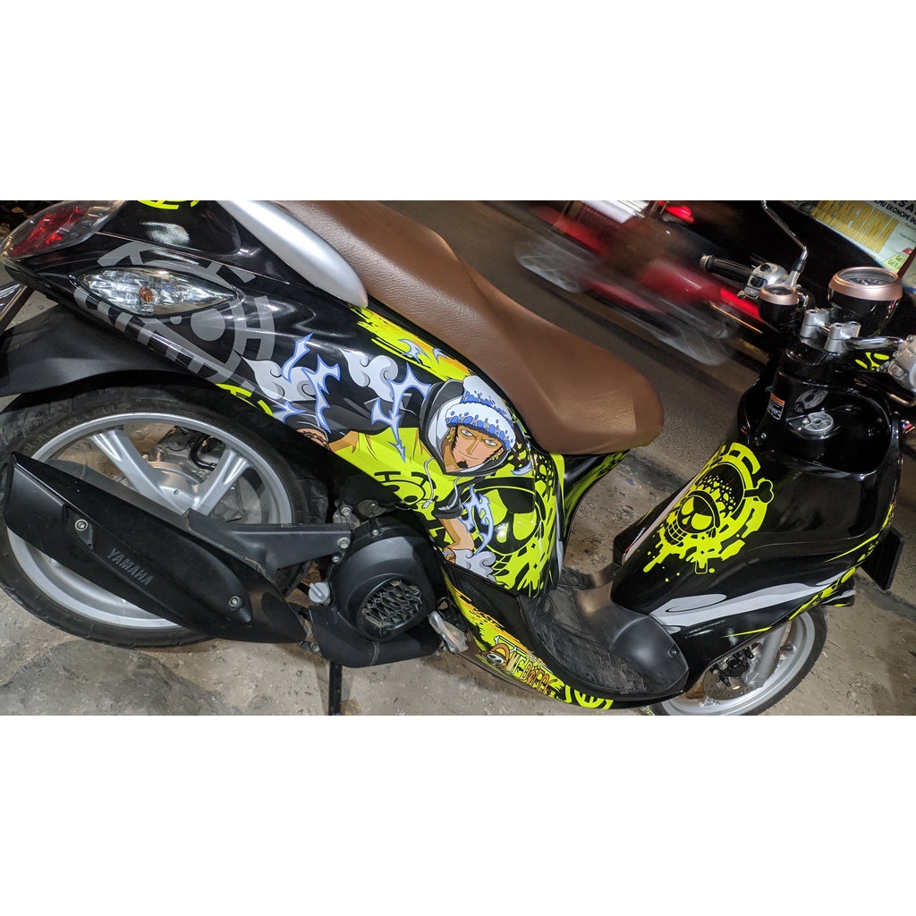 Stiker Fino Decal Full Body Fino Premium Black and Yellow One Piece Glossy DNKZ