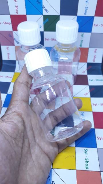 Botol Kapsul Obat Tutup Plus Plug Segel 100ml 50 - 60 kapsul BENING