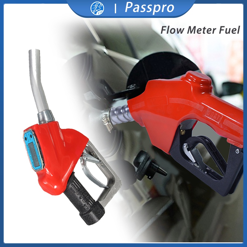 Digital Meter Fuel Nozzle Gun 1 inch Nozzle Gun Fuel Bensin Petrol Solar Oil Refueling Gun Nozzle