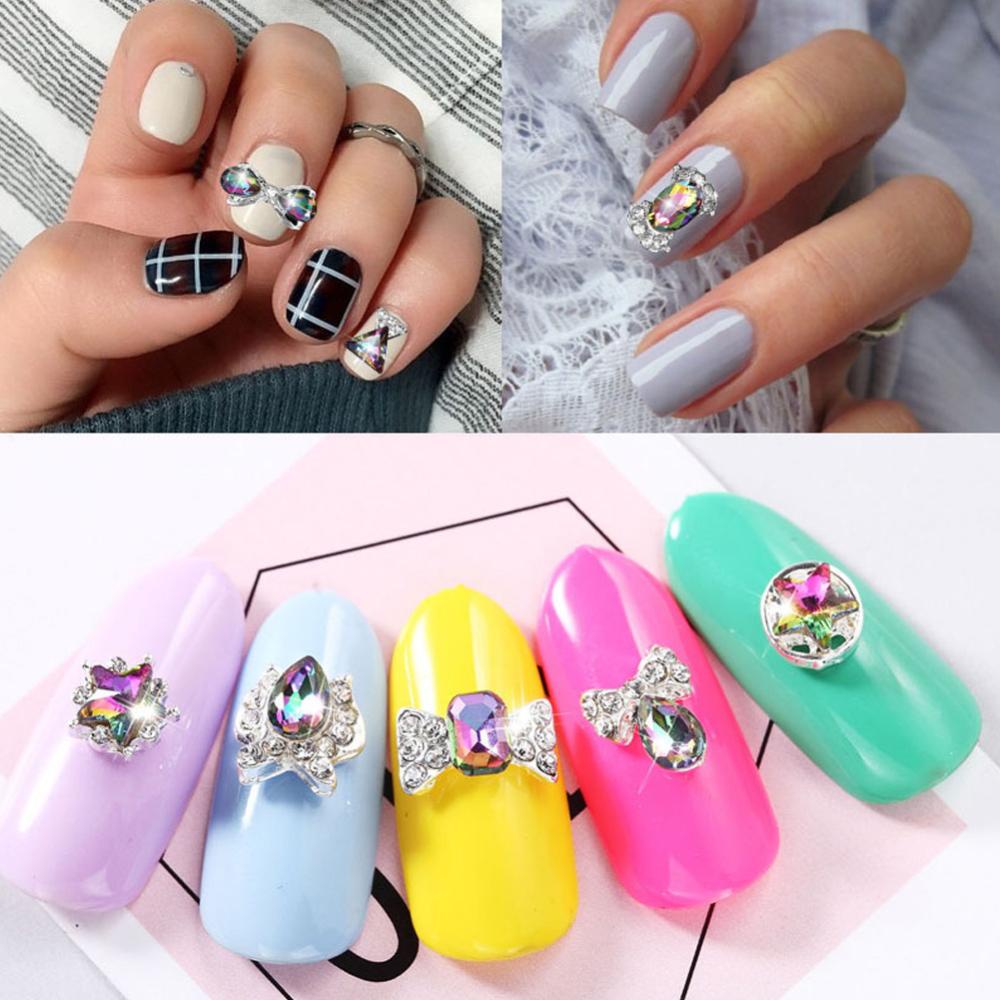 Timekey 48pcs / set Kristal Berlian Imitasi Warna Campur Untuk Dekorasi Nail Art A4K3