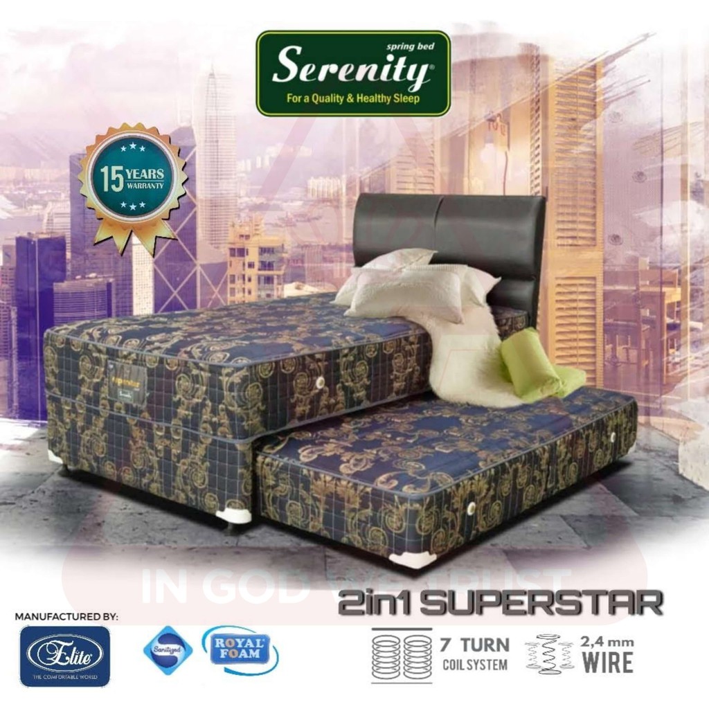 Jual Serenity By Elite Superstar 2in1 Full Set 120 X 200 120x200 Kasur ...