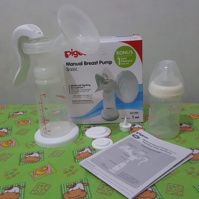 Pigeon Pompa Asi Manual Breastpump Basic Free Botol Wide Neck 3931