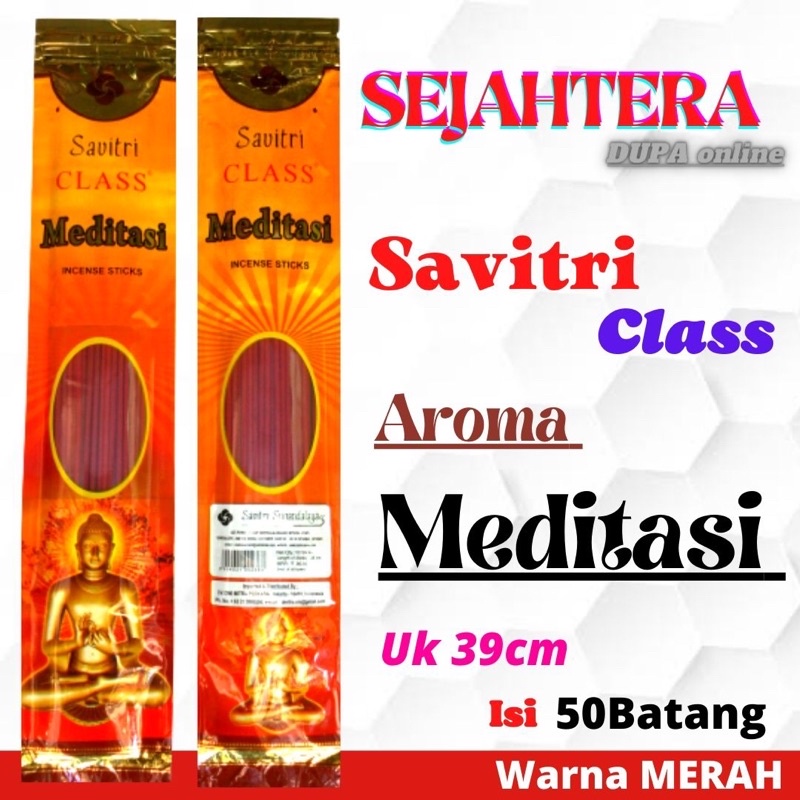 Dupa Hio Savitri Class “Meditasi” Pouch 39cm 50btg Merah