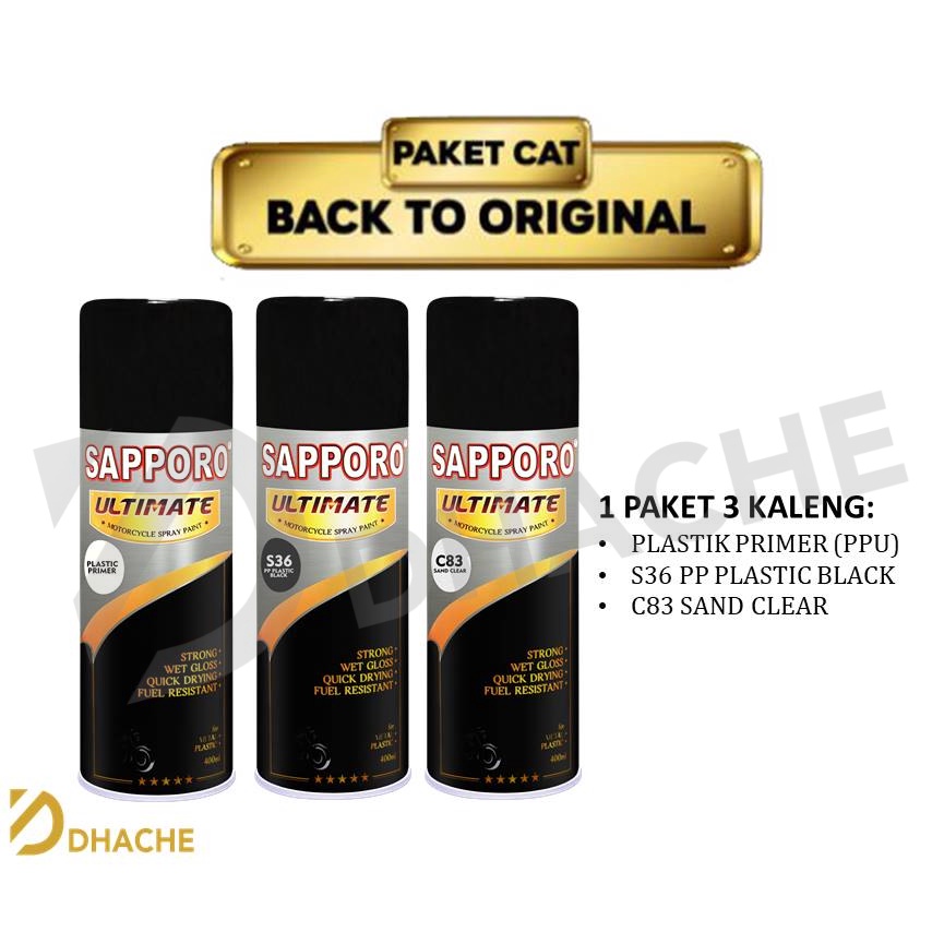 Paket Back To Original Sapporo Ultimate S36 / Paket PP Plastic Black