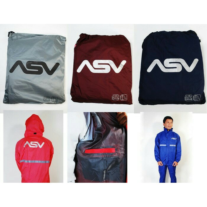 Jas Hujan Asv 3 bahan Parasut Jaket Celana Hujan Motor Model Axio 2017 - M - PINK - hot item