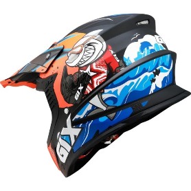 HELM GIX CROSS SHARK BLACK DOFF ORANGE HELM CROSS