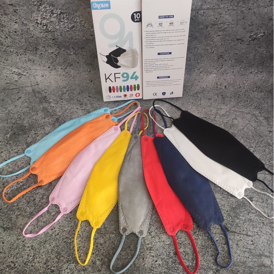ONCARE KF94 WARNA & MIX - MASKER KF94 4PLY ONCARE MEDICAL GRADE BOX