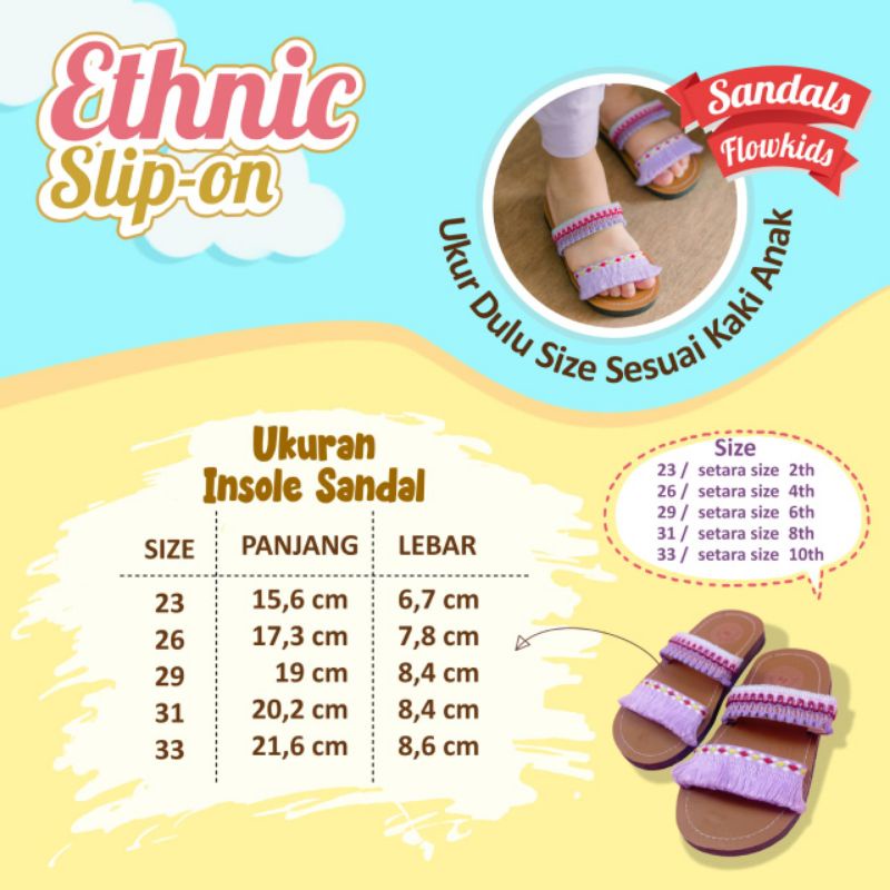 sandal ethnic anak perempuan by flowkids