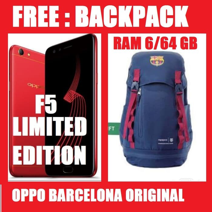 OPPO F5 RED RAM 6 GB / 64 GB GARANSI RESMI