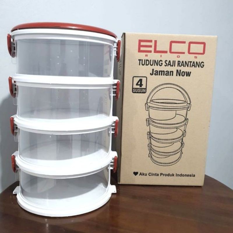 BELLA - BELLA- ELCO TUDUNG SAJI FOOD STORAGE 4 SUSUN WITH HANDLE HANDLING | TEMPAT PENYIMPANAN MAKANAN PRAKTIS DIBAWA TRAVELING