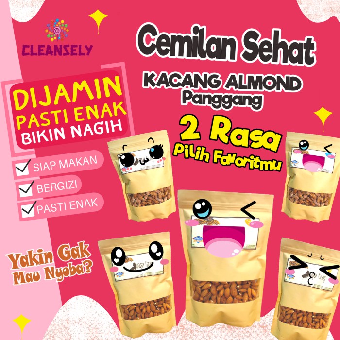 

Snack Kacang Almond Camilan Makanan Ringan Cemilan Almond Zaman Now Kekinian Panggang CS1Almond