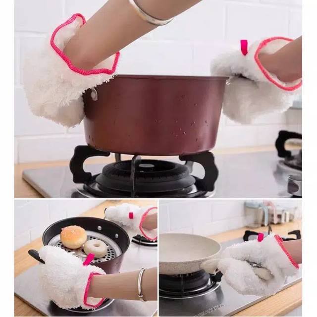 JT - Sarung Tangan Cuci Piring Dapur Sarung Tangan Pembersih Tahan Air / Sarung tangan cuci piring bersih kain anti / minyak anti air spon / cuci piring praktis / sarung tangan pembersih dapur / kitchen cleaning gloves