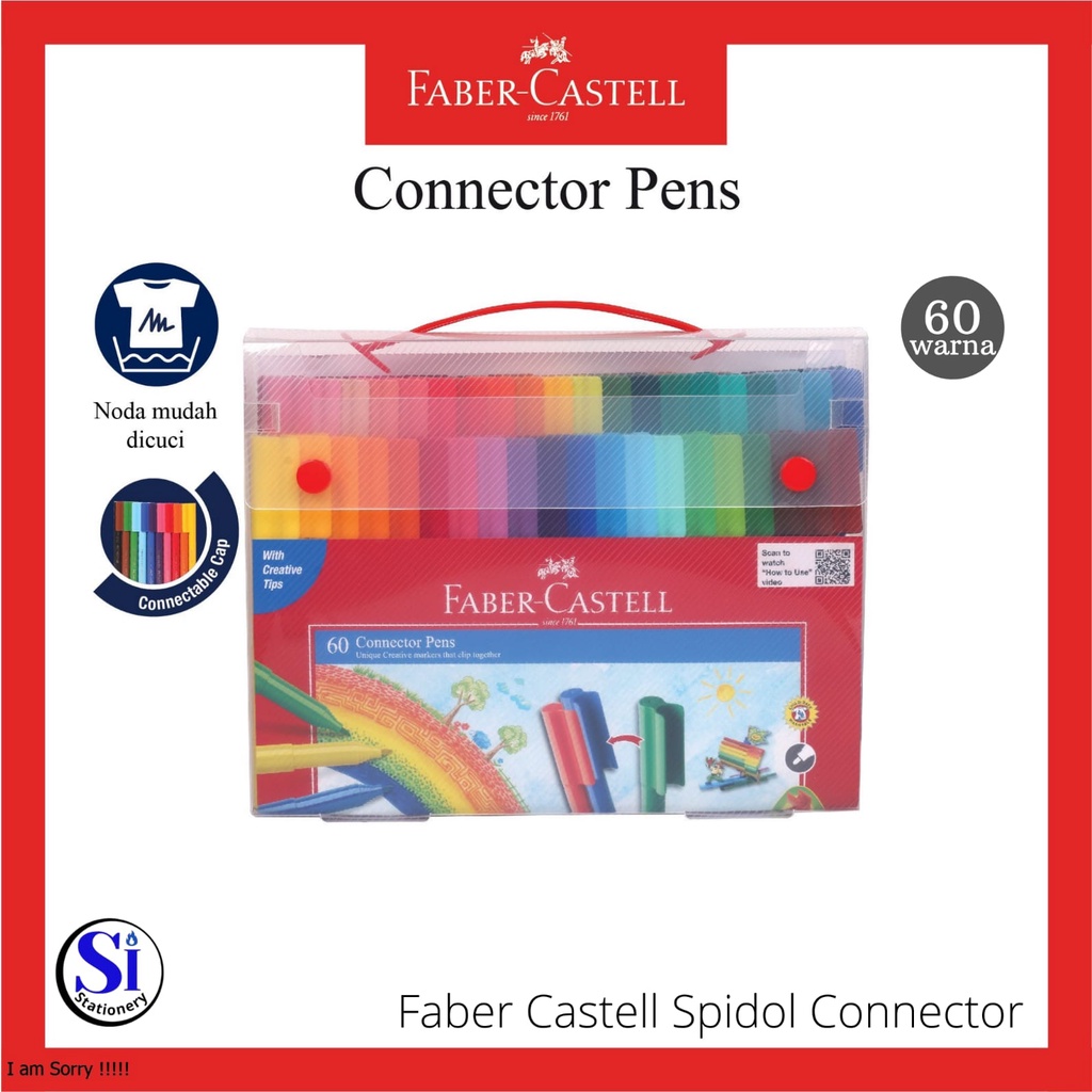 

Connector Pens Faber Castell 60 Warna/Spidol Connector