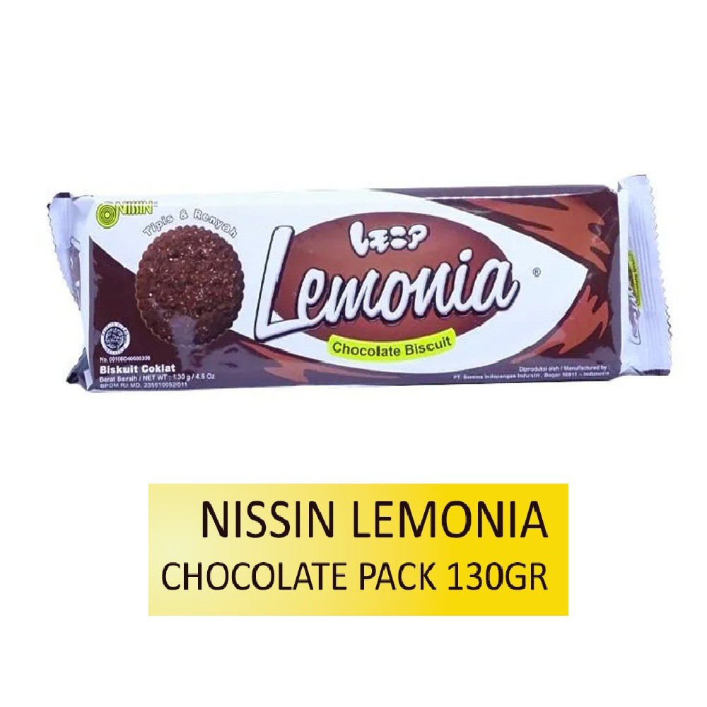 

Nissin Lemonia Chocolate Biscuit 130 gr - Lemonia Coklat