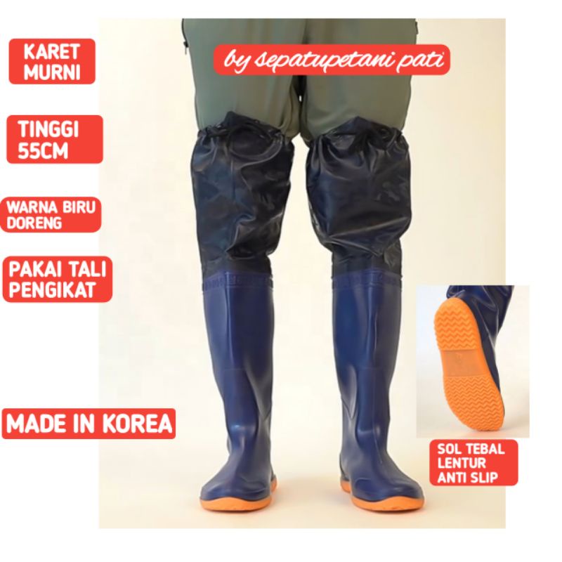 BOOT BOOTS SAWAH PETANI MANCING RAWA KEBUN TAMBAK BANJIR KEONG PANJANG KARET 60CM BUKAN AP