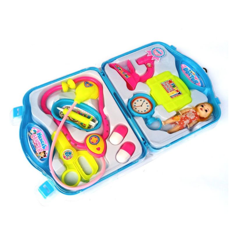 Mainan anak perempuan doctor's bag set barbie