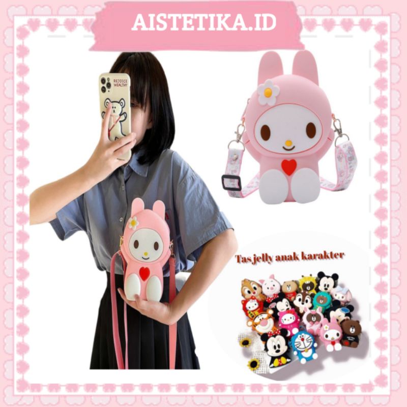 TAS ANAK JELLY RUBER KARAKTER / TAS IMPORT
