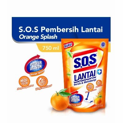 SOS KARBOL PEMBERSIH LANTAI VARIAN ORANGE SPLASH REFILL 750ML