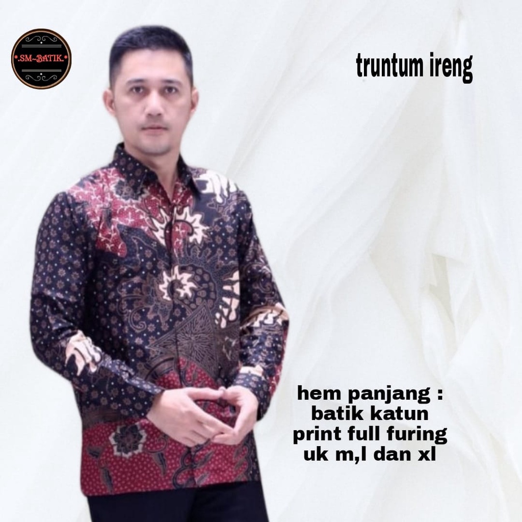 TRUNTUM IRENG SM KEMEJA BATIK PRIA SOLO PREMIUM LENGAN PANJANG LAPIS FURING ADIYASTA AJISAKA AKHSA ANANTHA ANDHARA ANDHITA ARCHANDRA ARIESWARA  ARJASA ASTAGUNA ASTAMA ASWATAMA BAGAS BASKARA BAYUPUTRA BHISMA BIMA BRAMANTYA CHAKRA DEVANDRA DEWANTA DHANI