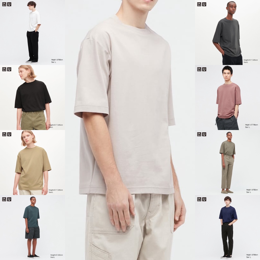 KAOS AIRism Katun T-Shirt Oversize Crew Neck Uniqlo U / KAOS OVERSIZE UNIQLO OVERSIZE T-SHIRT UNISEX