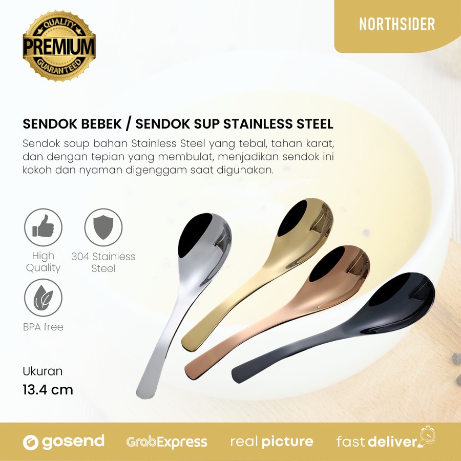 SENDOK BEBEK | SENDOK KUAH | SENDOK SUP | SOUP SPOON STAINLESS STEEL