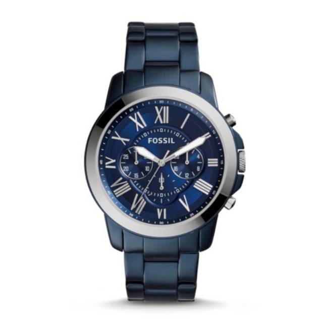 Jam Tangan Pria Fossil FS5230 Chronograph Blue Original