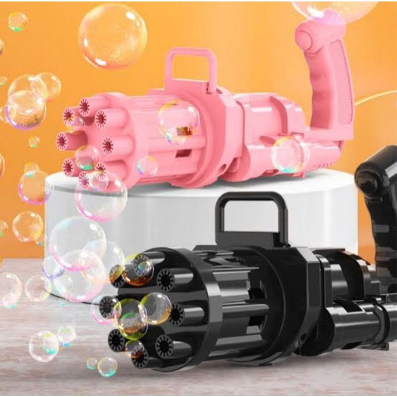 pistol bubble gatling gun / bubble blower machine / mainan mesin