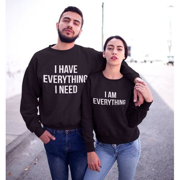 Diskon!!! Kaos Couple Baju T-shirt Big Size i have everything i need &amp; iam everything couple