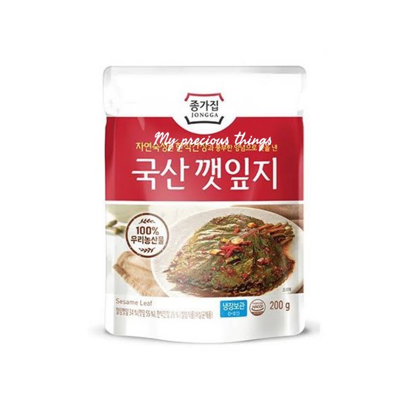 

Daun wijen kimchi / sesame leaf - jongga 200gr