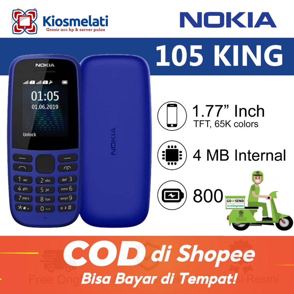 Hp Nokia 105 King New Garansi Resmi 1 Tahun TAM - Nokia 3310 Garansi toko /distributor