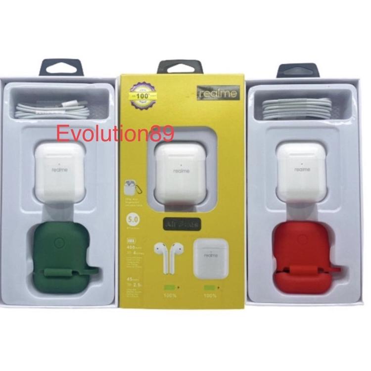 Headset Bluetooth Realme TWS Airbuds  silikon Earphone Hands T71Q