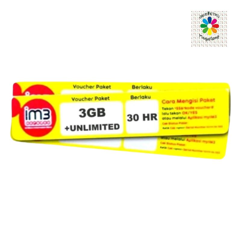 VOUCHER INDOSAT 3 GB UNLIMITED