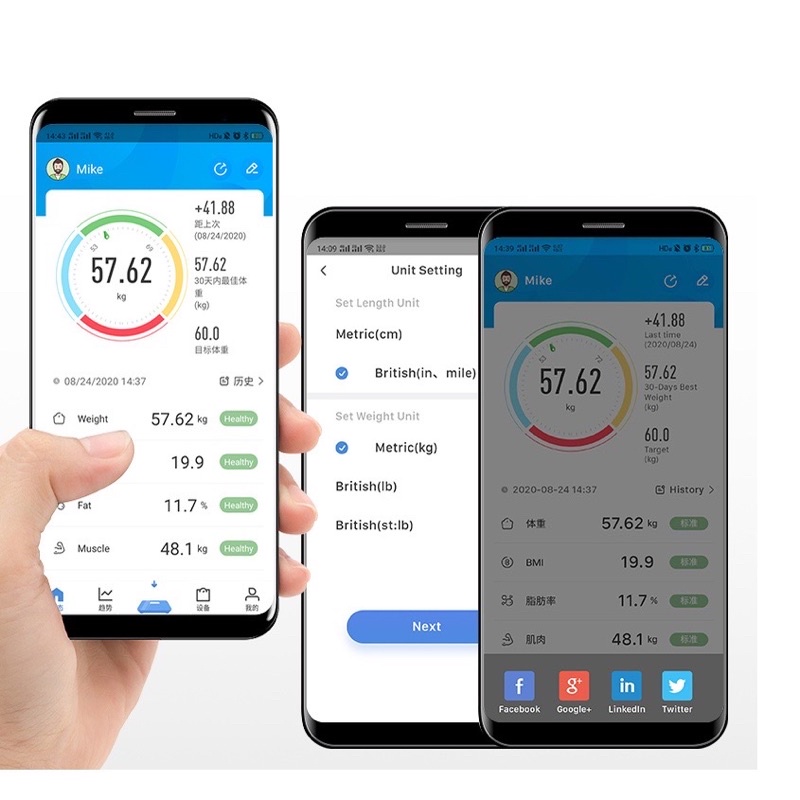 timbangan badan digital / body scale analysis / timbangan pintar / timbangan canggih