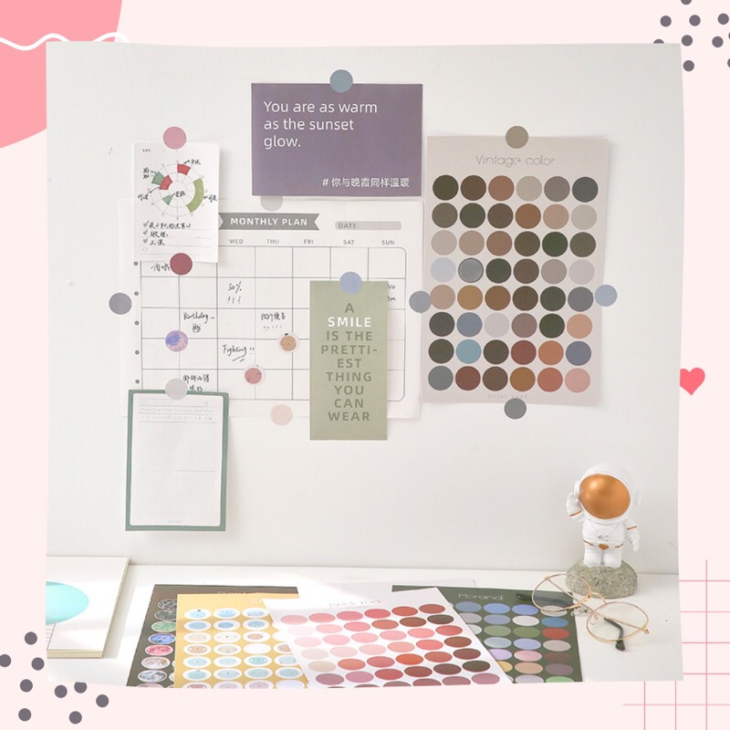 

[48pcs] Stiker Dots Stiker Bulat Round Sticker Sticker Deco