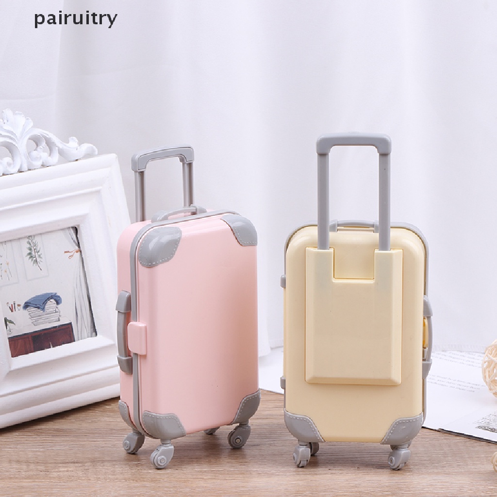 Prt Miniatur Tas Koper Travel Bahan Plastik Untuk Aksesoris Boneka PRT